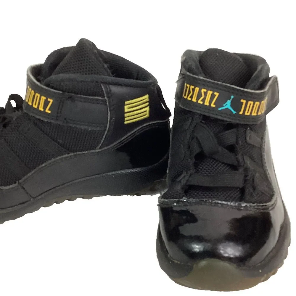 Nike Jordan Retro 11 (TD) Baby/Infant Sz 9C Black Gamma Blue Sneakers 378040-006